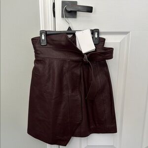 Elegant Burgundy Mini Skirt